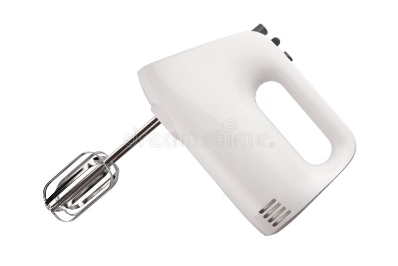 Electrical Hand Mixer Isolated on a White Background. Kitchen