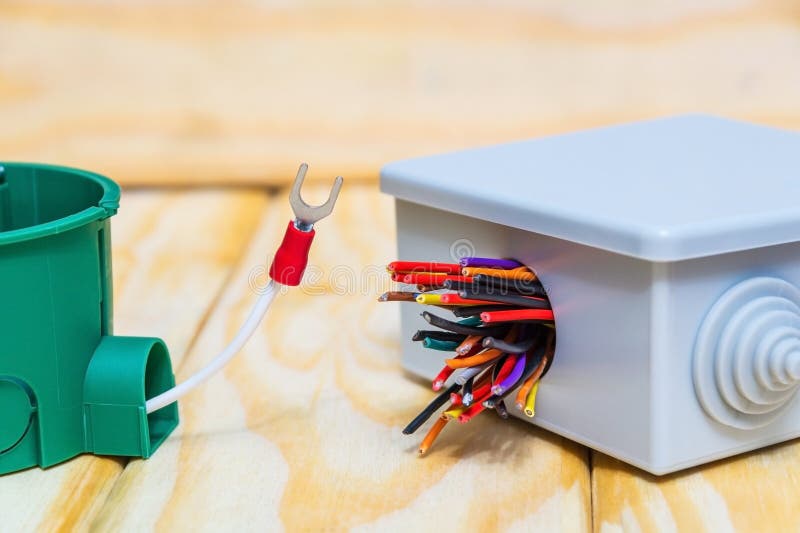 Electrical Junction Boxs with Cables Wire Used in the Electric