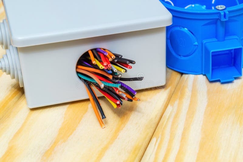 Electrical Junction Boxs with Cables Wire Used in the Electric
