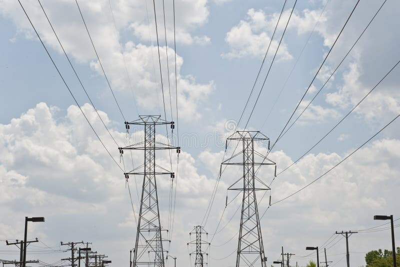 Electrical Lines stock image. Image of pylon, current 42905133