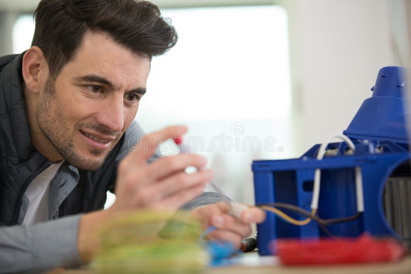 Electrical Measurements with Multimeter Tester Stock Image Image of