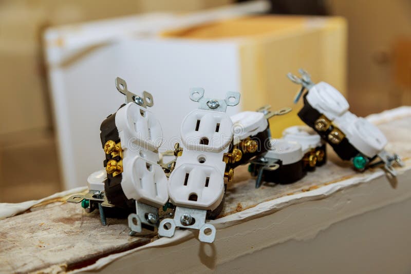 Replacement of the Old Electricity Meter by a New One Stock Photo