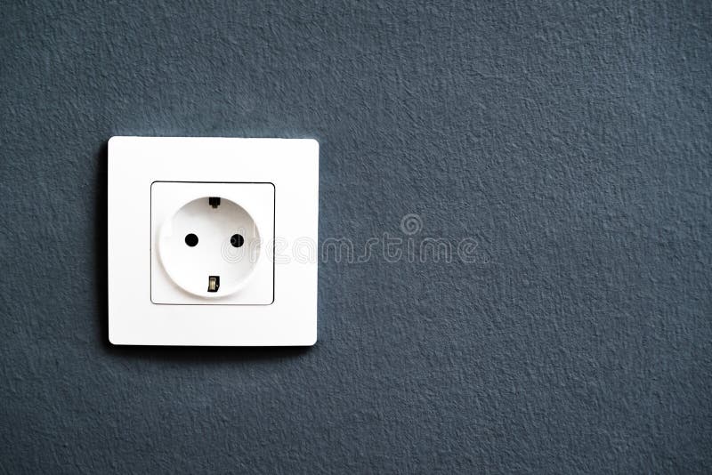 Electrical outlet socket on wall royalty free stock photos