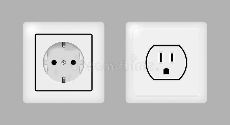 Electrical Outlets 3d Vector Illustration Stock Vector Illustration