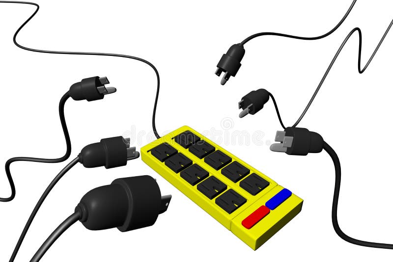 Set of Electrical Outlets. Cartoon Flat Illustration Stock Vector Illustration of circuit