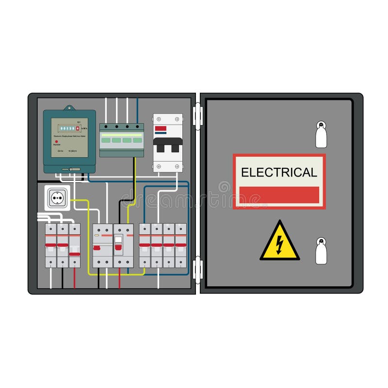 Electrical Safety Standard Concept. Exploding Electric Cord. Editable