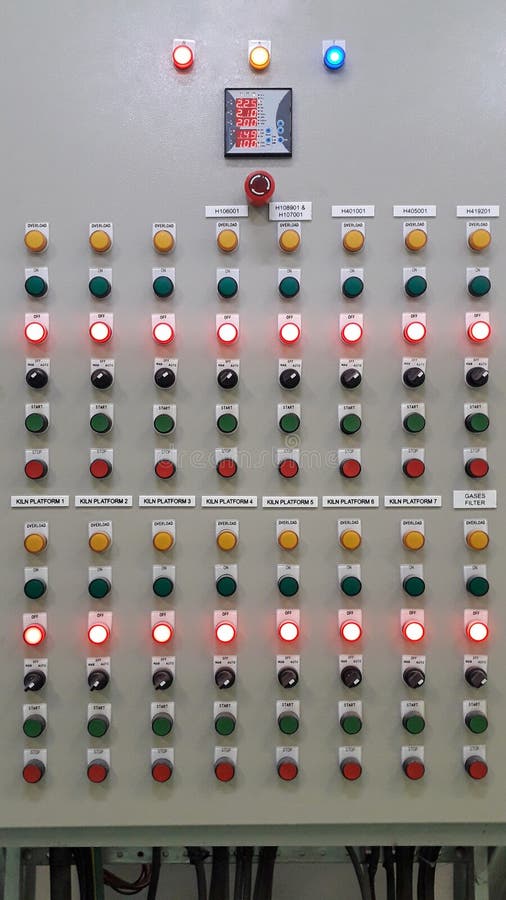 Electrical Part and Accessories in the Control Stock Image