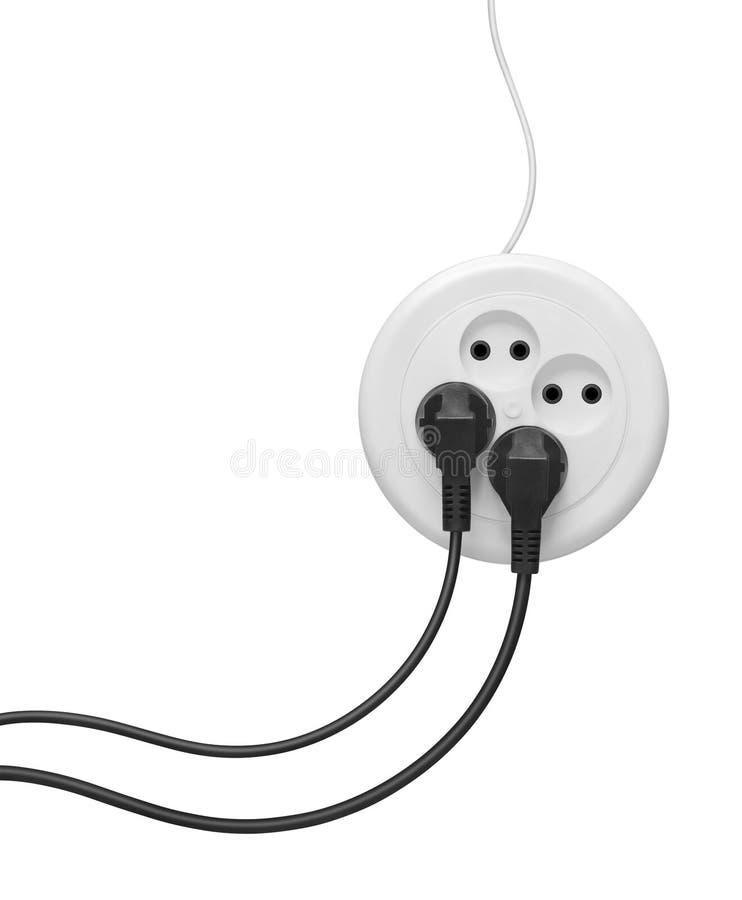 Electrical Plugs and Outlet Extension Stock Photo Image of cable