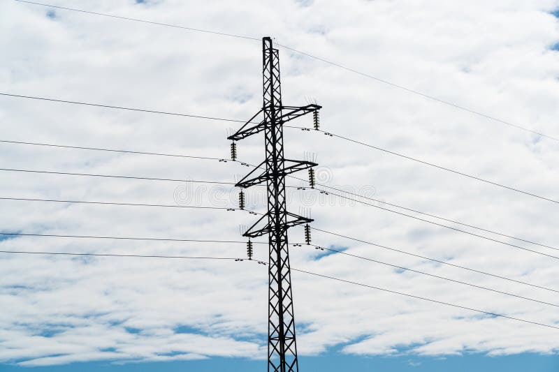 Electrical Power Lines and Towers. High Voltage Pole Stock Image Image of pole, electricity