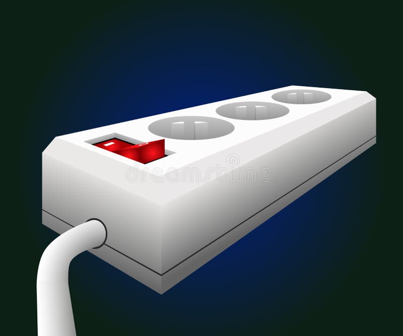 Electrical Power Outlet Terminal White Stock Vector Illustration of