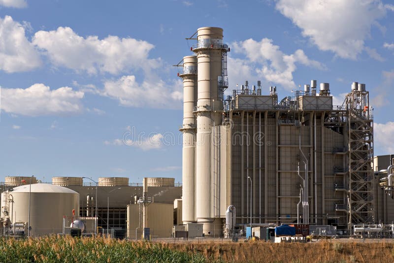 Electrical power plant stock image