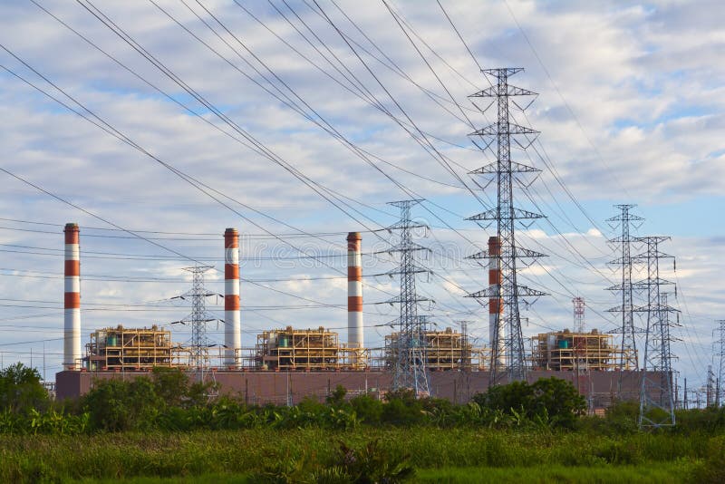 Electrical Power Plant And Pylons Stock Photo Image of distribution