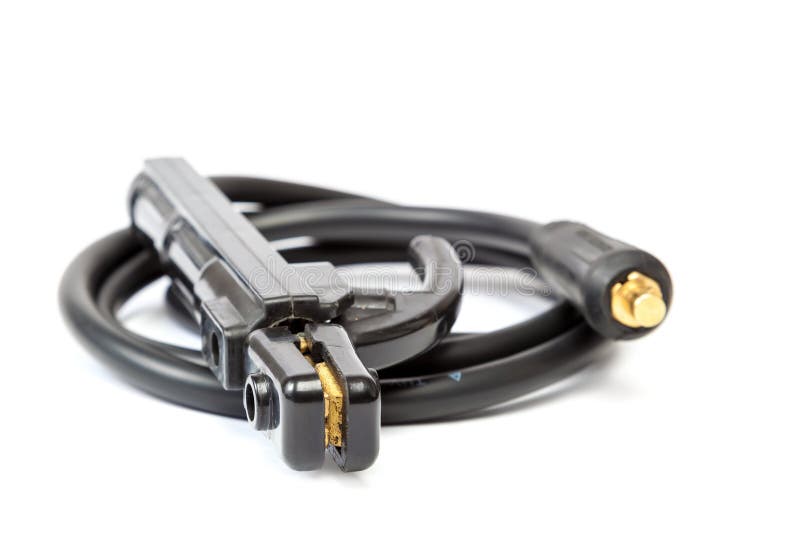 Electrical Power Wire for the Welding Machine. Stock Image Image of