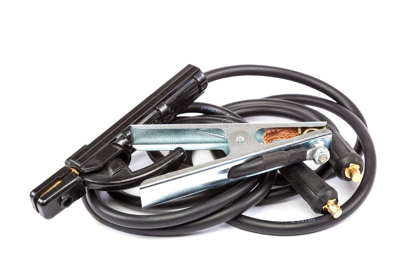 Electrical Power Wire for the Welding Apparatus. Stock Image Image of