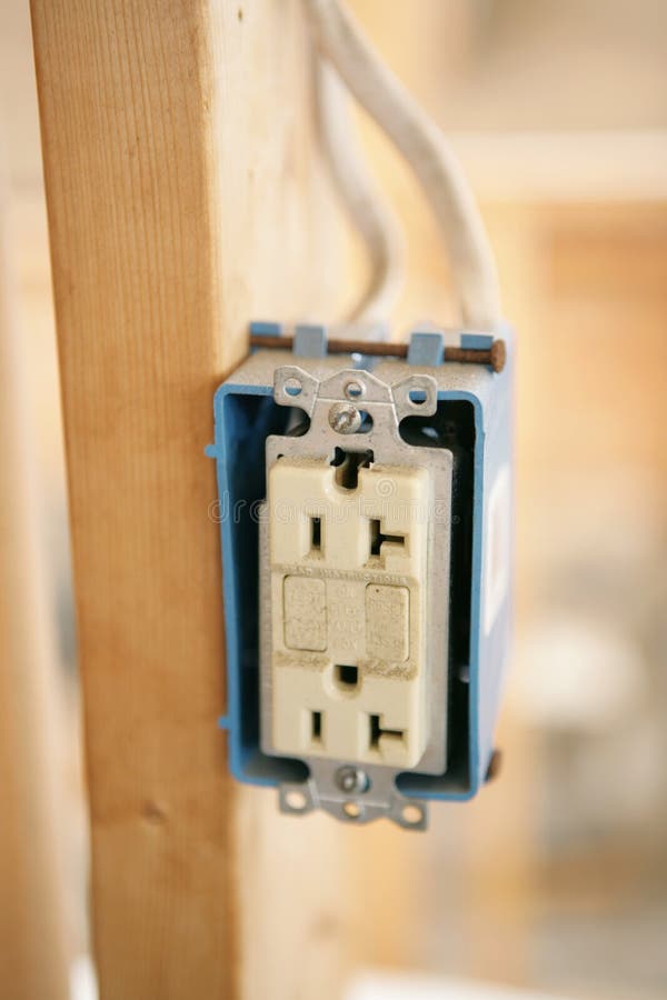 Electrical Receptacle Closeup Stock Image Image of installation