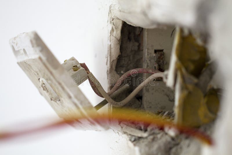 Electrical Renovation Work, Light Switch Stock Photo Image of beige, improvement 98552812