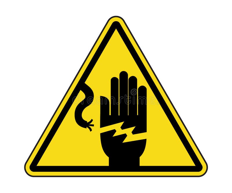 Electrical Shock Warning Label. International Electrical Shock Hazard