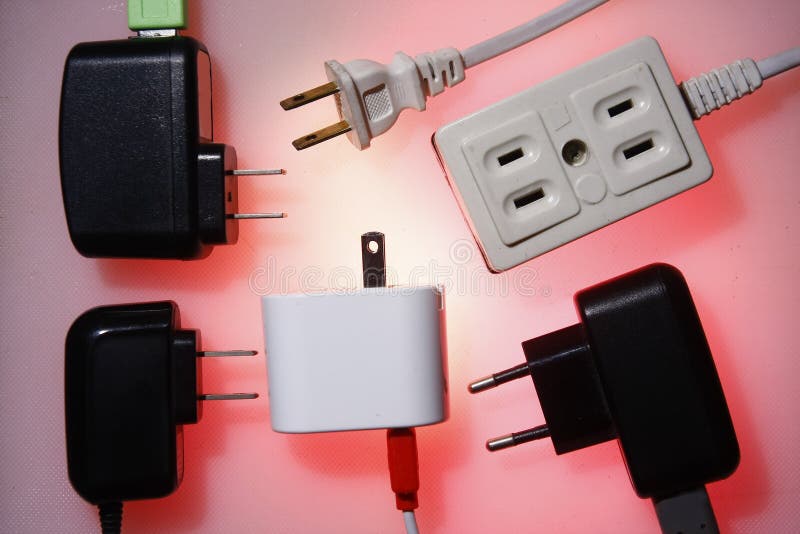 Electrical Socket and Electrical Plugs Stock Photo Image of male