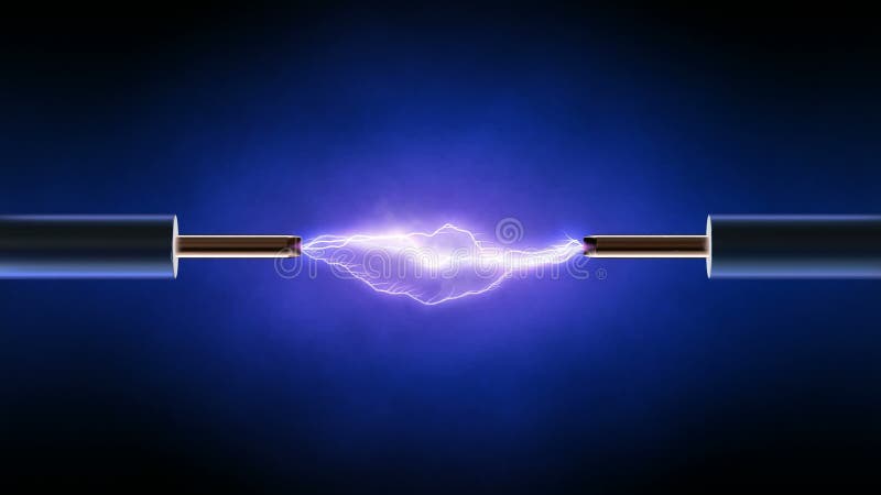 Electrical spark between two copper wires - looped