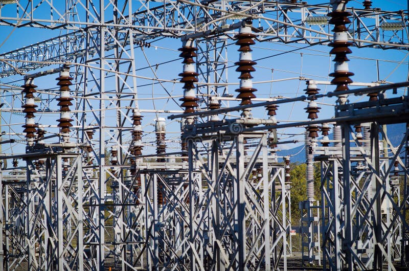 Electrical Substation stock image. Image of high, equipment 28528791