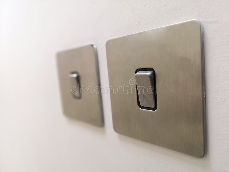 Electrical Switches Turn On stock photo
