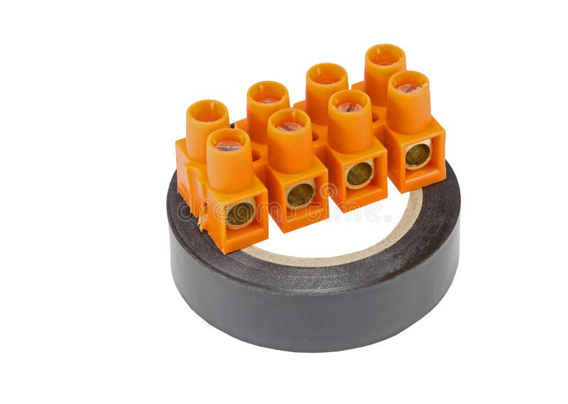 Electrical Tape with Cable Connectors Stock Photo Image of scotch