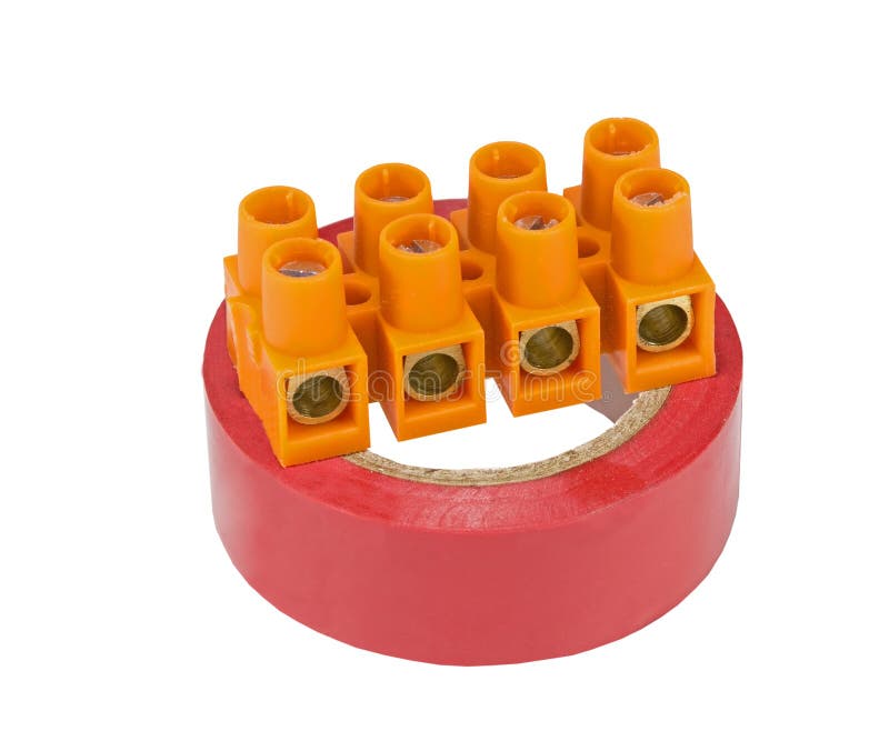 Electrical Tape with Cable Connectors Stock Photo Image of scotch, blue 93594378