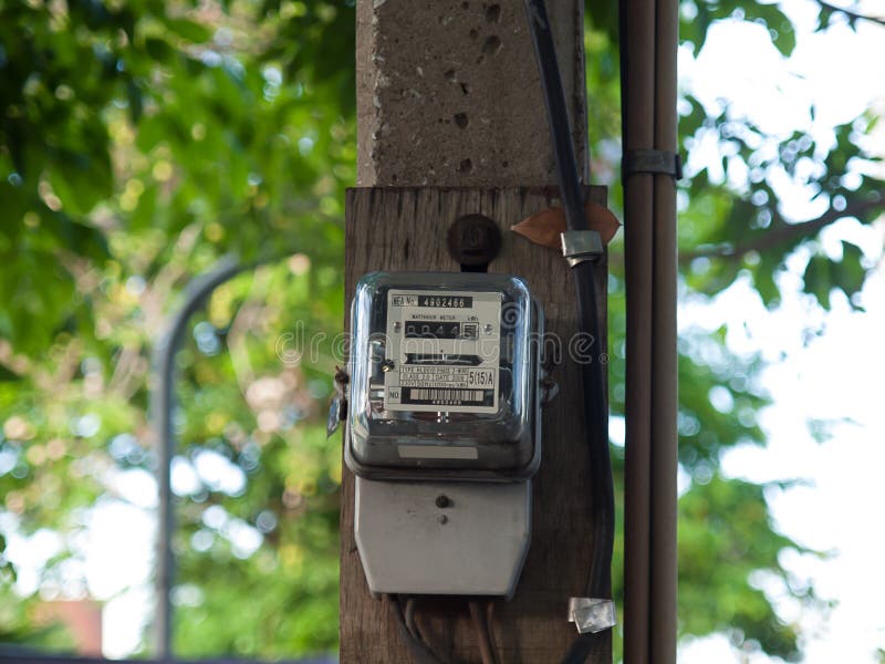 Electrical watts meter stock photo. Image of device, bill 73786538