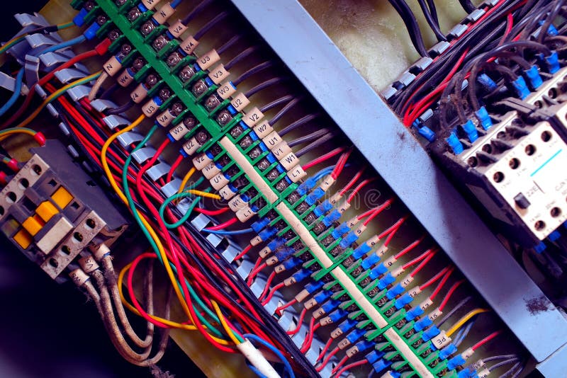 Electrical Wires Connecting Circuit Powered Stock Image Image of