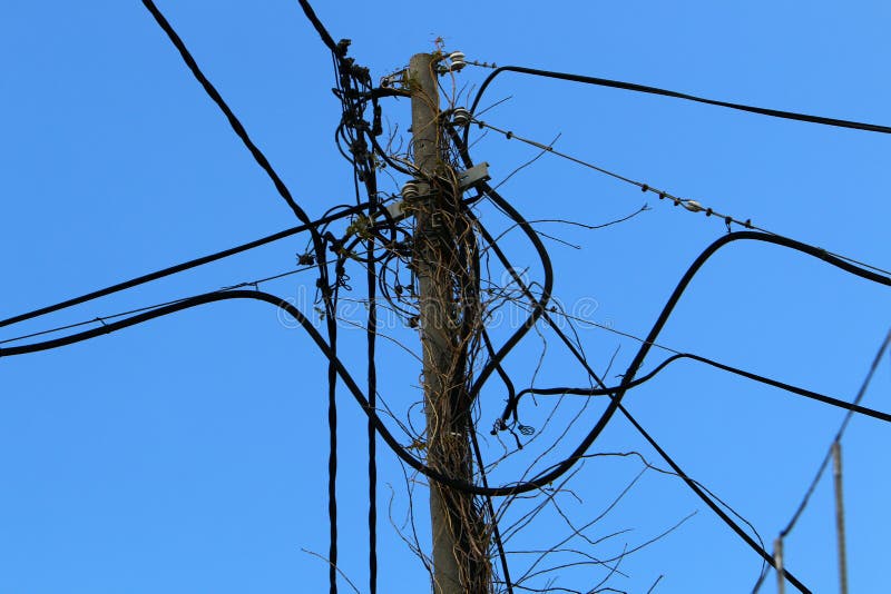 Power line wire stock photo. Image of electricity, electric 132015864