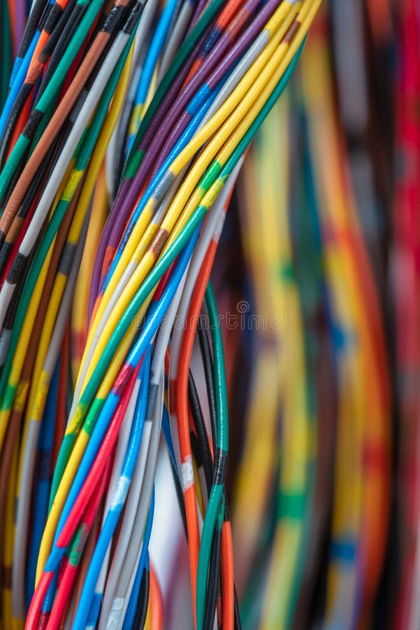 Electrical Wiring Multicolored Cable Stock Image Image of connection