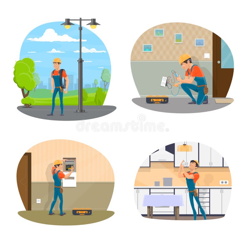 Electrician with tool icon of electrical service stock illustration Electrician with tool icon of electrical service stock illustration