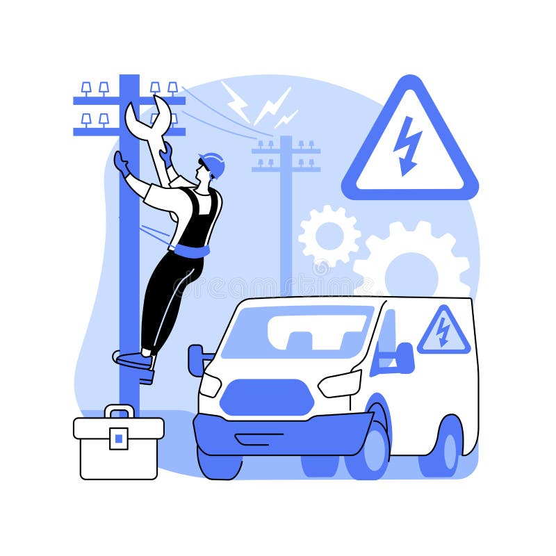 Electrician services abstract concept vector illustration. stock illustration