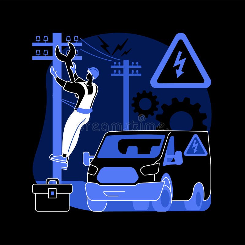 Electrician services abstract concept vector illustration. vector illustration