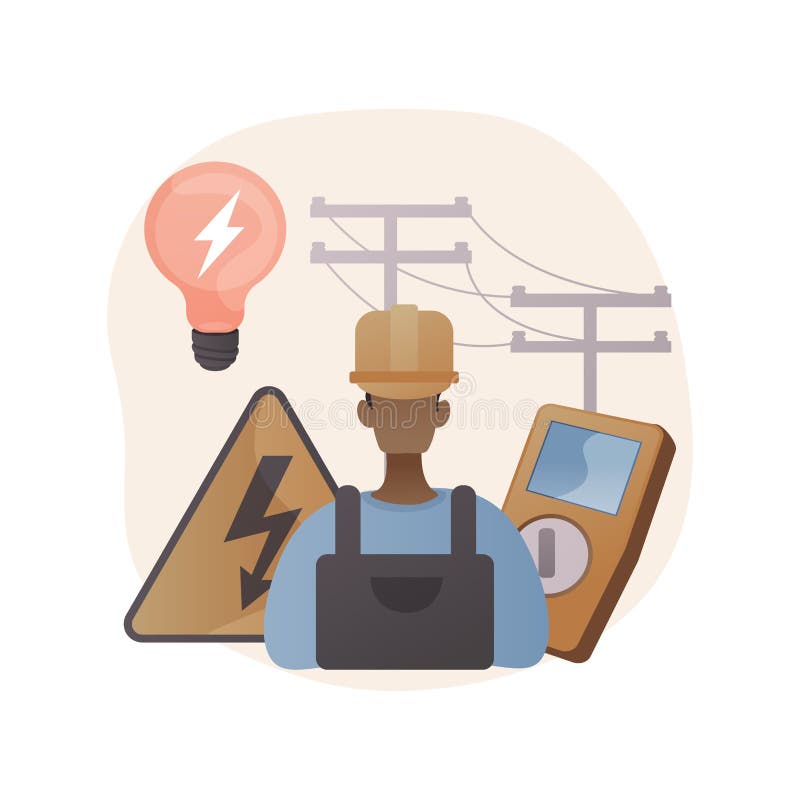 Electrician services abstract concept vector illustration. vector illustration
