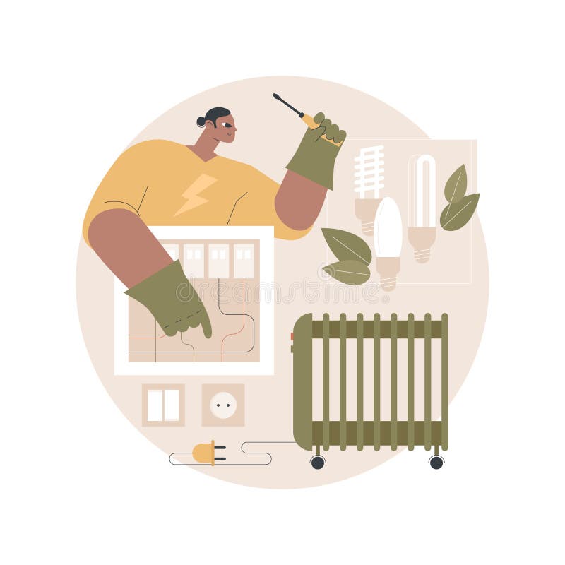 Electrician services abstract concept vector illustration. vector illustration