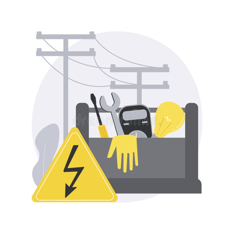 Electrician services abstract concept vector illustration. vector illustration