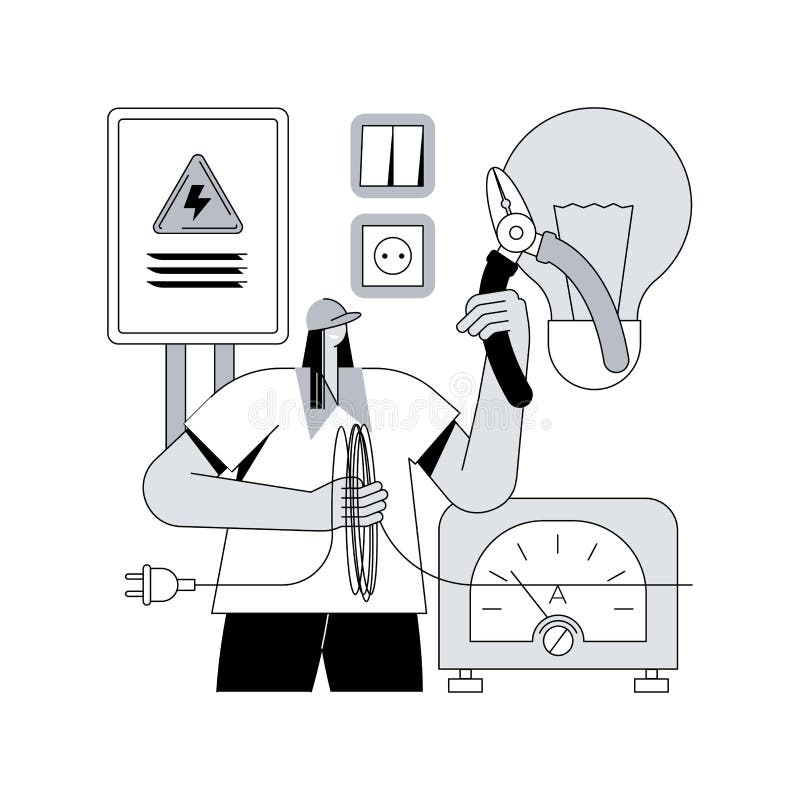 Electrician services abstract concept vector illustration stock illustration
