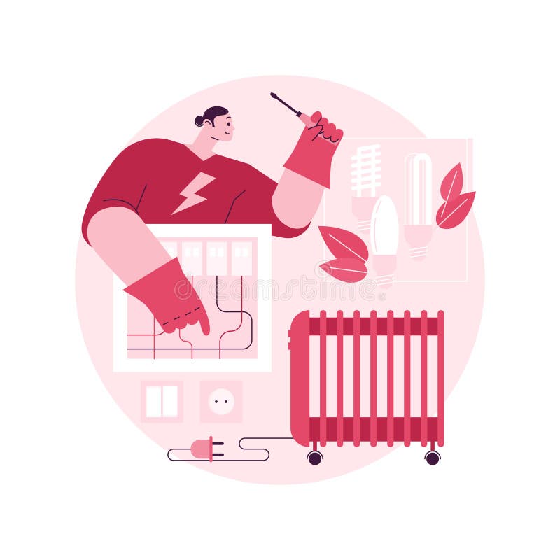 Electrician services abstract concept vector illustration. stock illustration