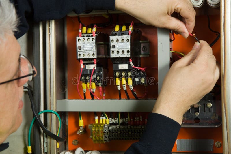 Electrician at work stock photo. Image of industry, copper 38914220