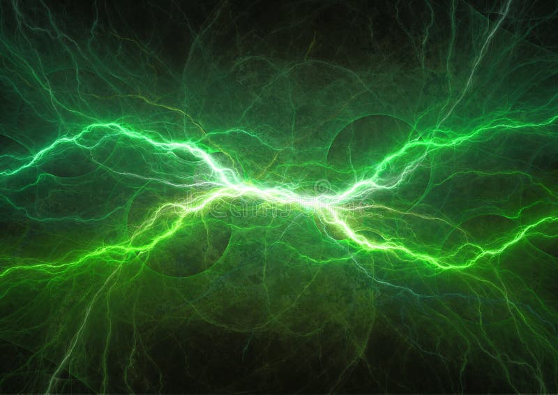 Green lightning, plasma power electricity. Green lightning, plasma power electricity