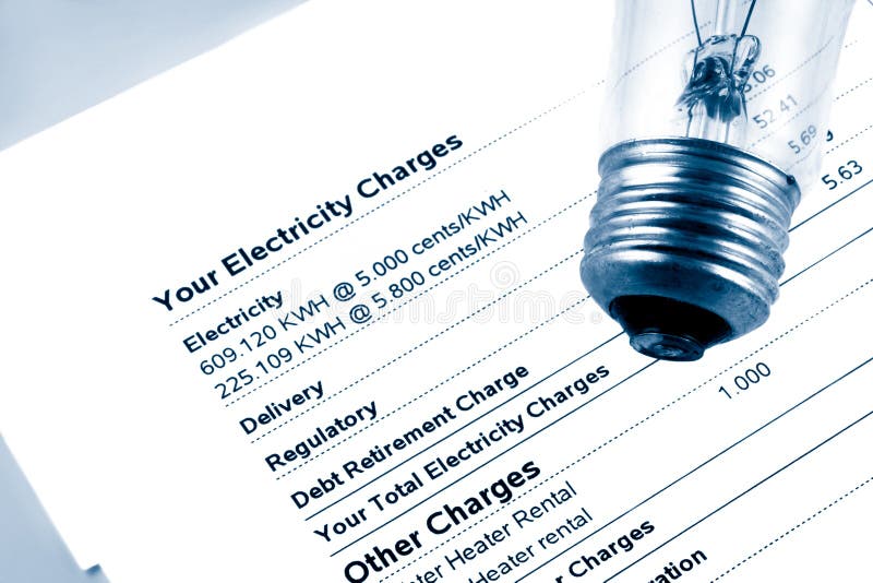 Electricity bill stock photo. Image of bulb, electricity 1565154