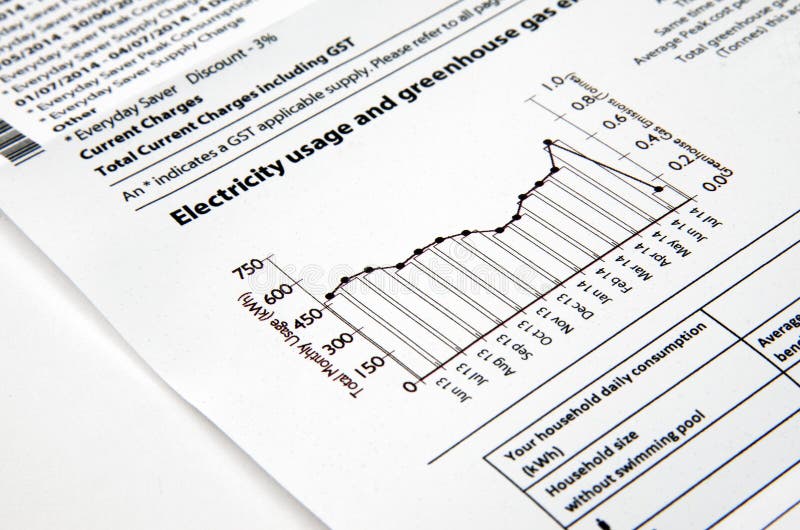 Electricity bill royalty free stock photos
