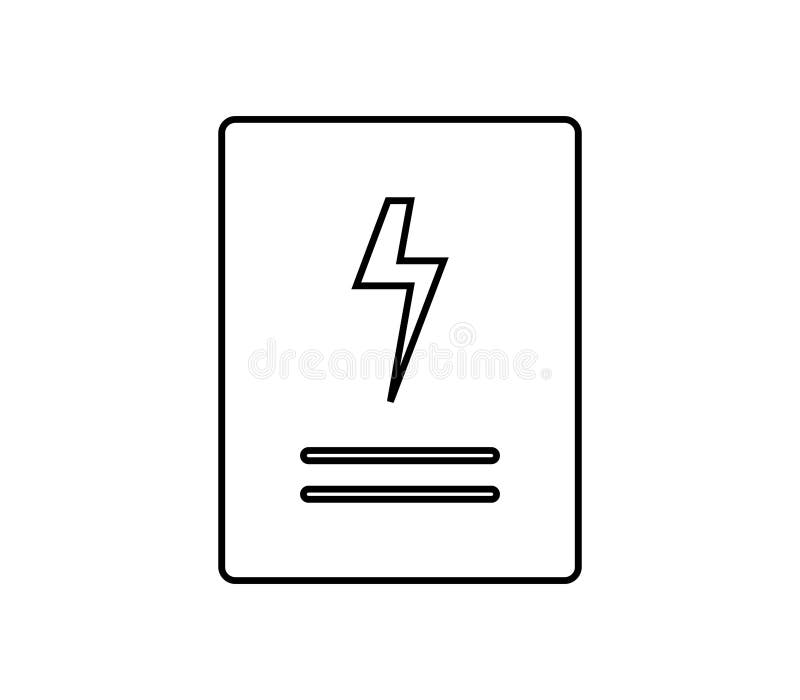 Electric Bill Icon Illustrated Stock Illustration Illustration of