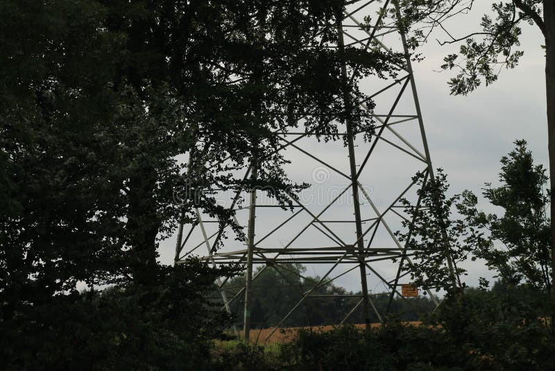 Electricity in Europe. stock photo. Image of tower, water 263623176