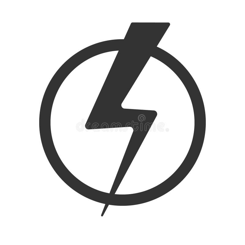 Electricity Icon. Illustration for Icons, Badges and Buttons Stock