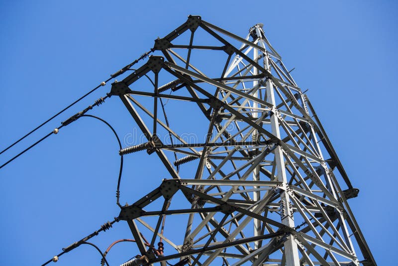 Electricity power line stock image. Image of color, construction 74717779