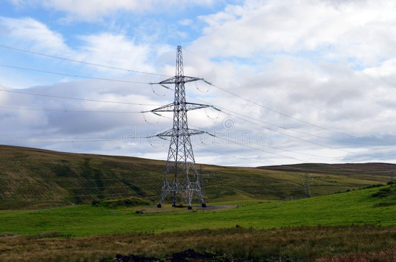 Electricity Pylon in Scottish Beauty Spot: Beauly To Denny Power Stock ...