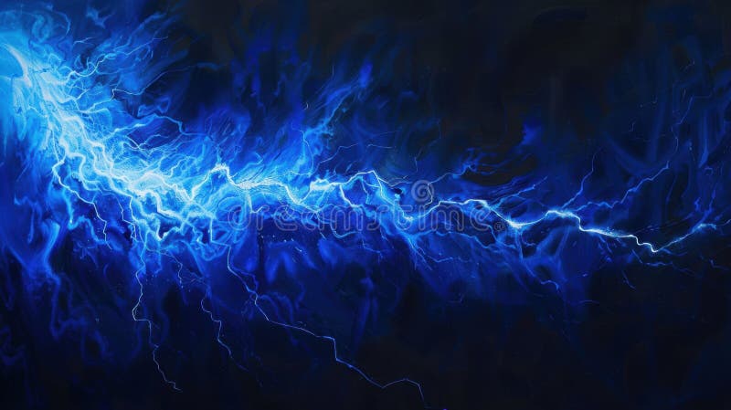Electrifying Blue Lightning Bolt Wallpaper. High-definition Minimalist