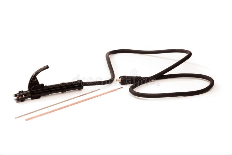 Electrode Holder Part of the Welding Machine Isolated on White Image